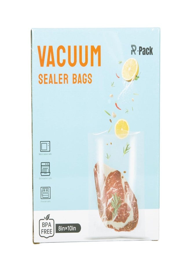 R-PACK Vacuum Sealer Bags 50pcs, 8" x 10" Commercial Grade PreCut Bag, BPA Free and Heavy Duty - Image 1